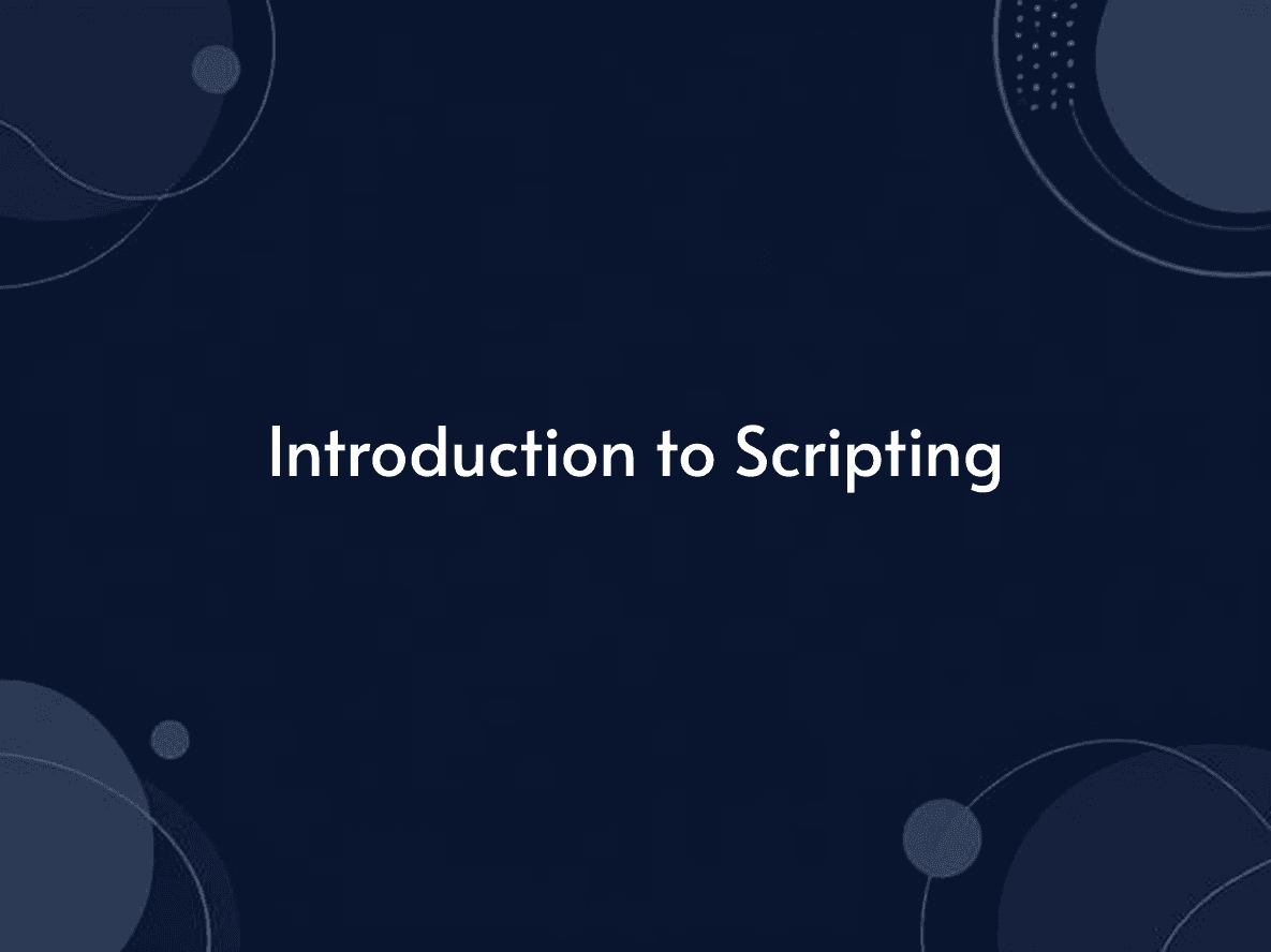 Introduction to Scripting